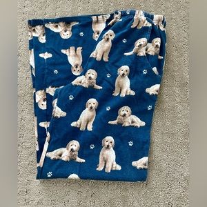 Comfies PJ Pant, Navy with Labradoodles or Goldendoodles. Size Small